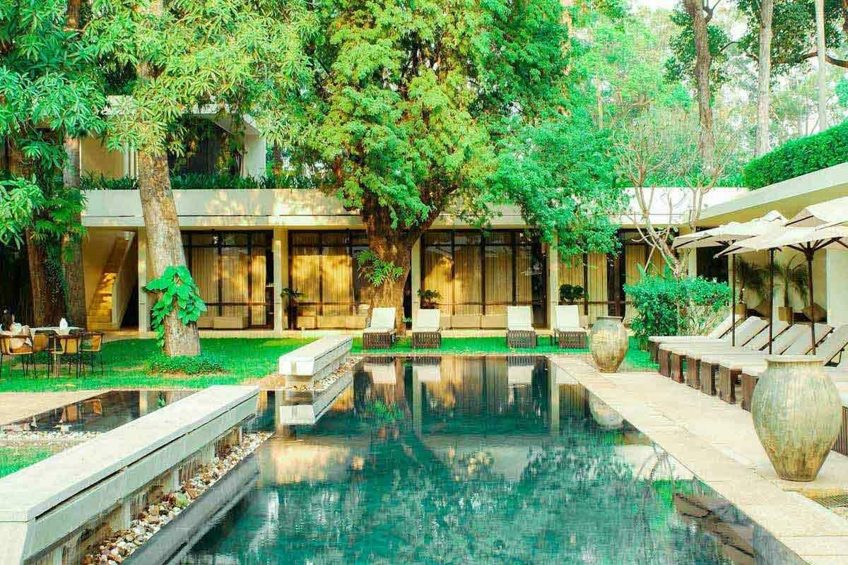 La piscine au Cambodge